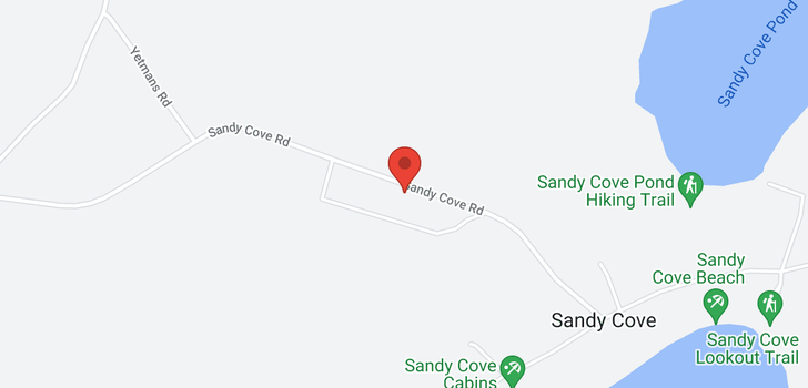 map of 76 Sandy Cove Road